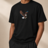 Eagle embroidered tshirt India oversized black unisex 240 GSM LabelResha