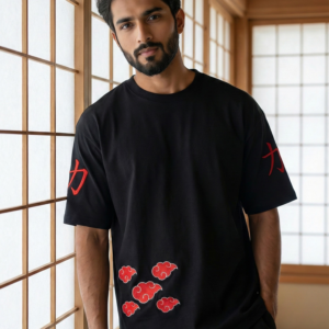 Akatsuki Cloud Embroidered Oversized T-Shirt | 240 GSM French Terry (Unisex)